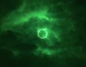 雲が多かったらしい