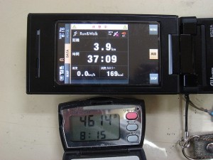 ケータイと万歩計
